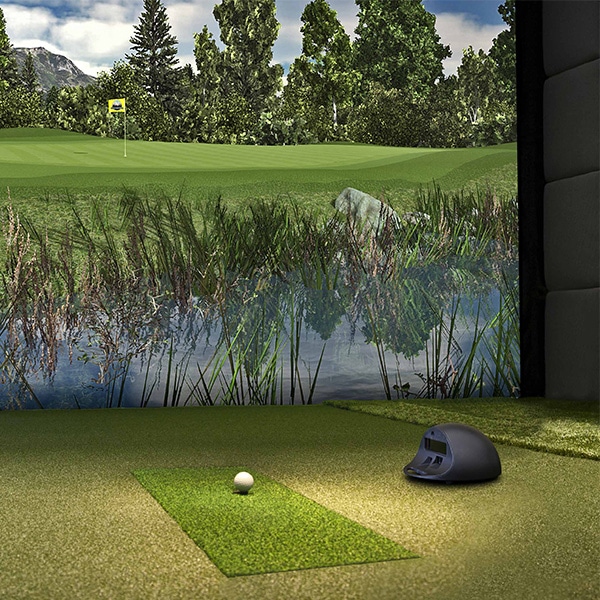 Golfsimulator in der Indoorgolfanlage