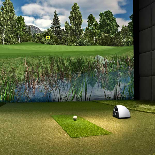 Golfsimulator in der Indoor Anlage - Golfpark Bostalsee